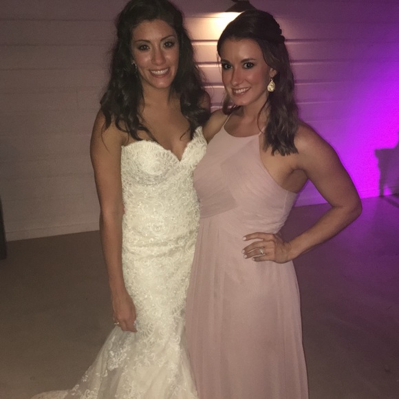 Azazie Mayve Pink Dress size 6 - Picture 1 of 4